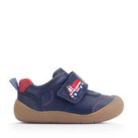 Startrite Boys Shoe Harvest Navy Leather/Fire Engine