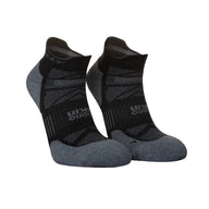 Hilly Supreme Medium Cushioning Socklet Black/Grey Marl