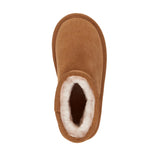 EMU Wallaby Mini girls' chestnut suede boots with merino wool lining