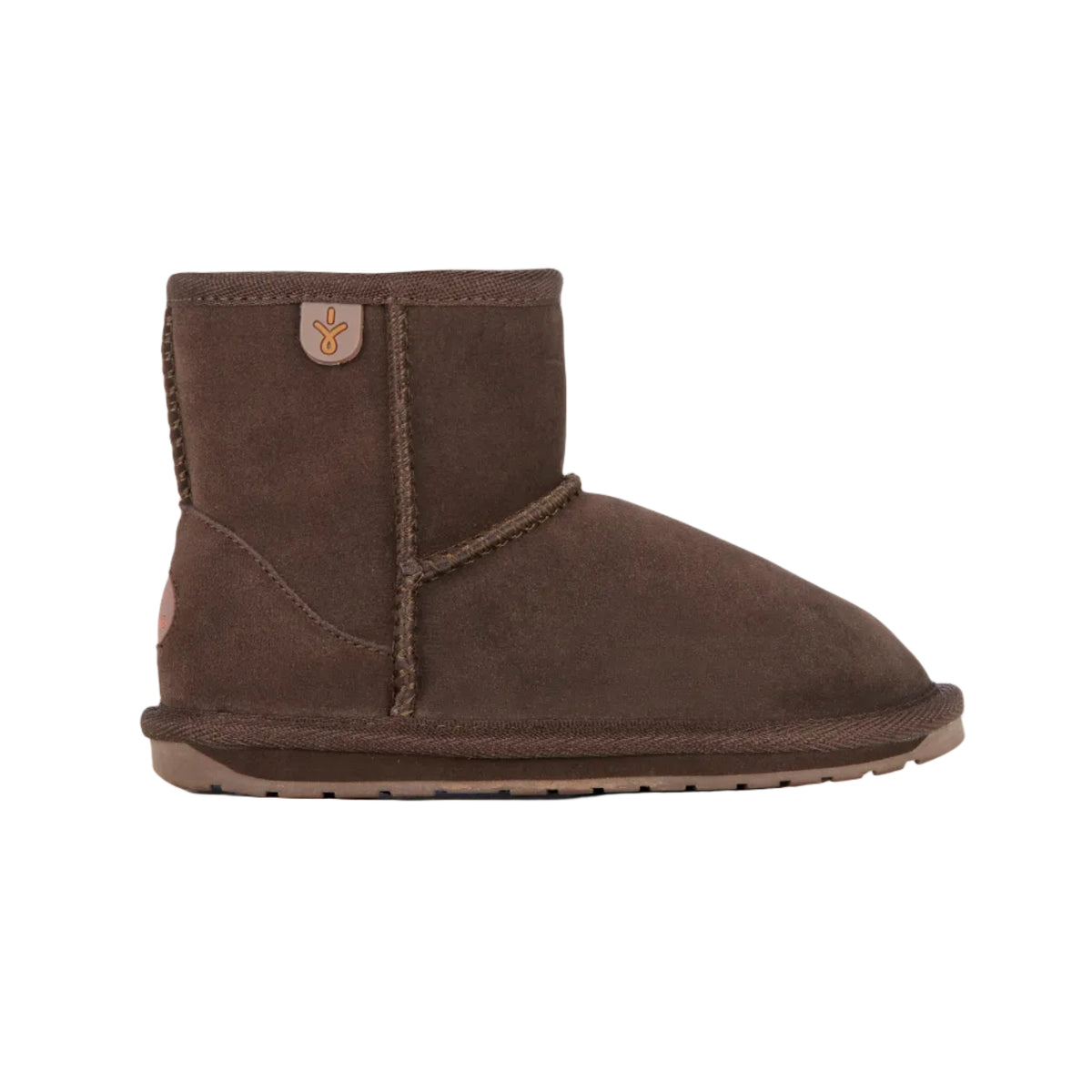 EMU Wallaby Mini girls' chocolate suede boots with merino wool lining