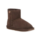 EMU Wallaby Mini girls' chocolate suede boots with merino wool lining