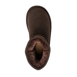 EMU Wallaby Mini girls' chocolate suede boots with merino wool lining