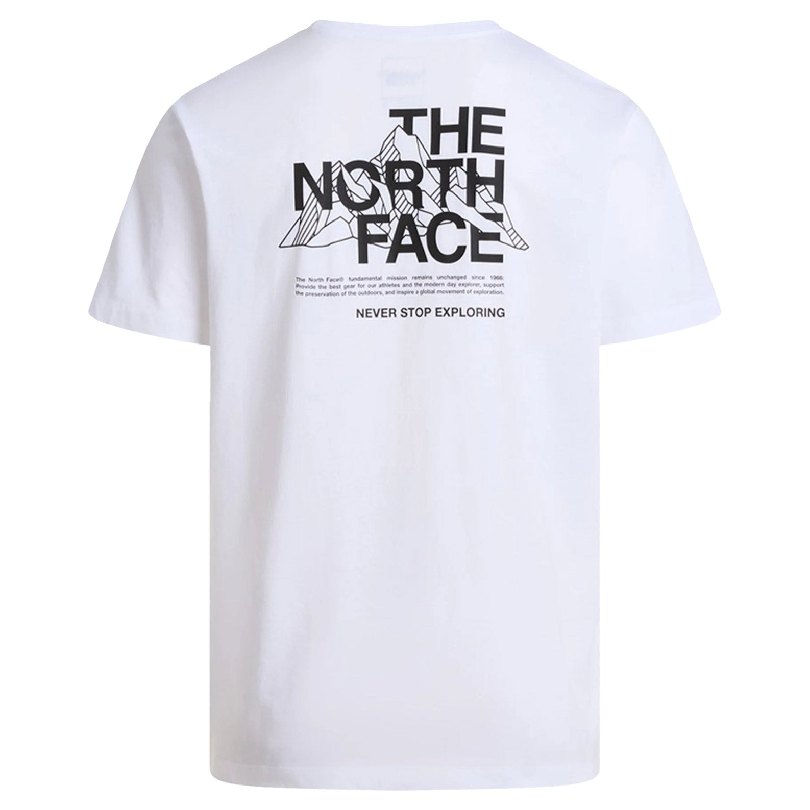 The North Face Mens T-Shirt Mountain Sketch Regular SS TNF White
