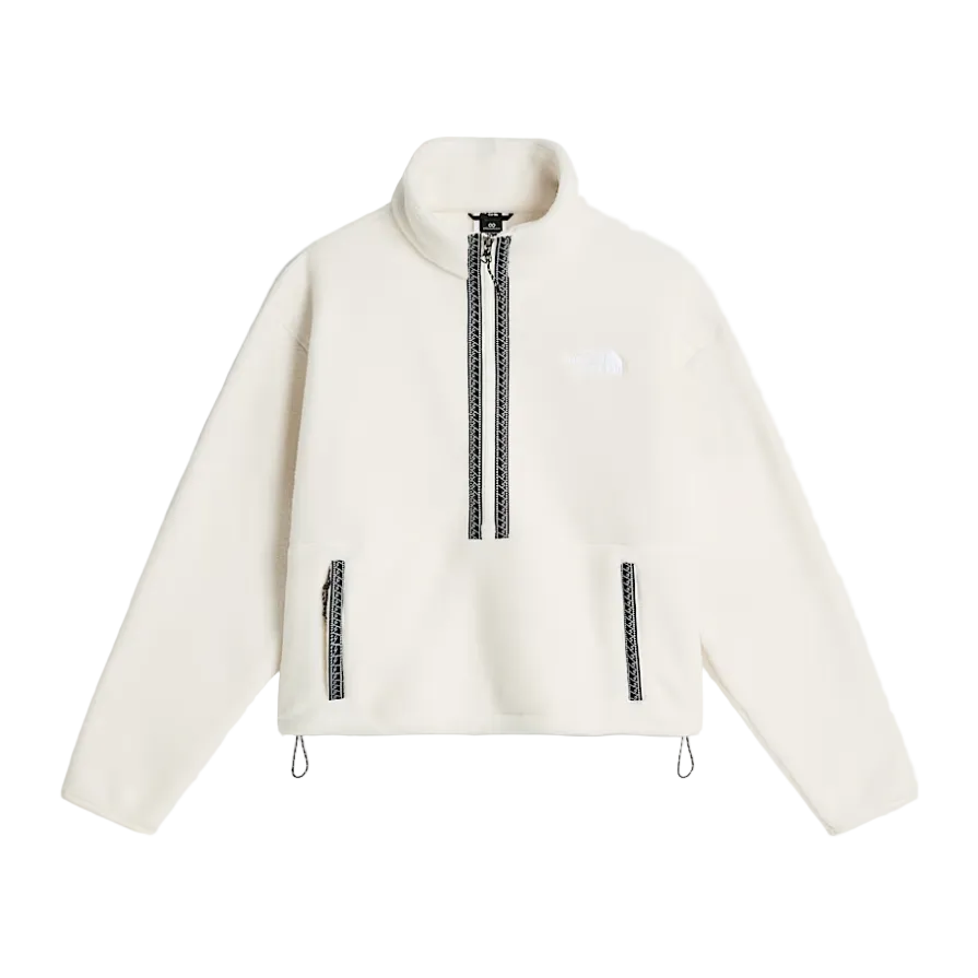 The North Face women's white quarter-zip fleece