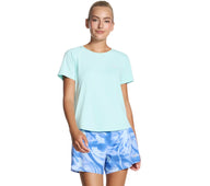 Skechers Womens T-Shirt Stride Performance Charcoal/Aqua