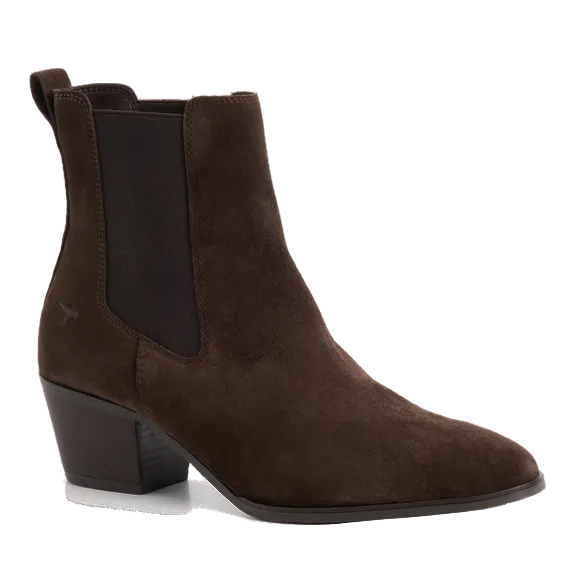 Tamaris women's brown suede Chelsea boot