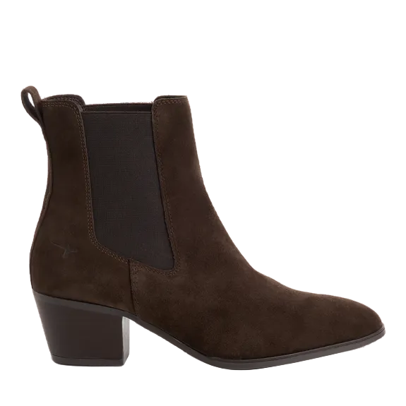Tamaris women's brown suede Chelsea boot