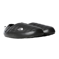 Black insulated slip-on mule slippers with quilted design and rubber soles