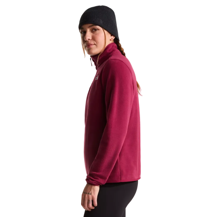The North Face Womens Fleece Glacier 1/4 Zip Burgundy Crush