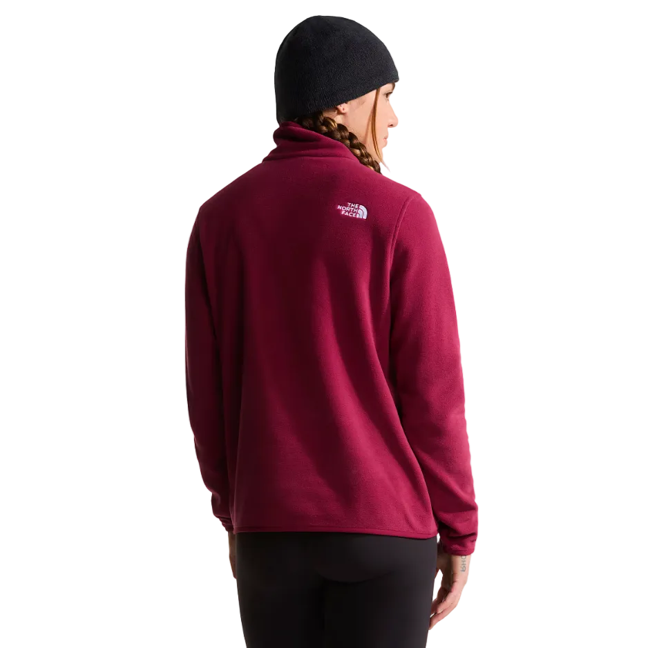 The North Face Womens Fleece Glacier 1/4 Zip Burgundy Crush