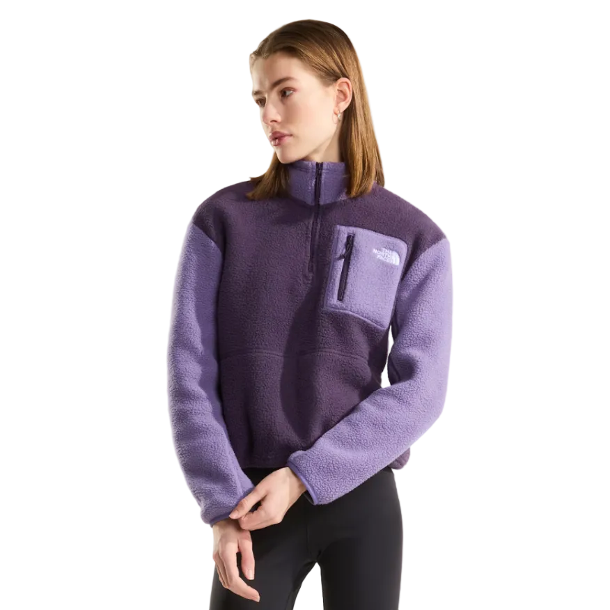 The North Face Yumiori women's purple quarter-zip fleece