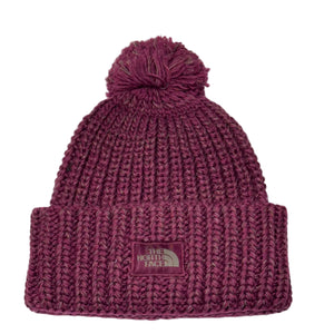 The North Face Unisex Beanie Cozy Chunky Cabin Burgundy Crush