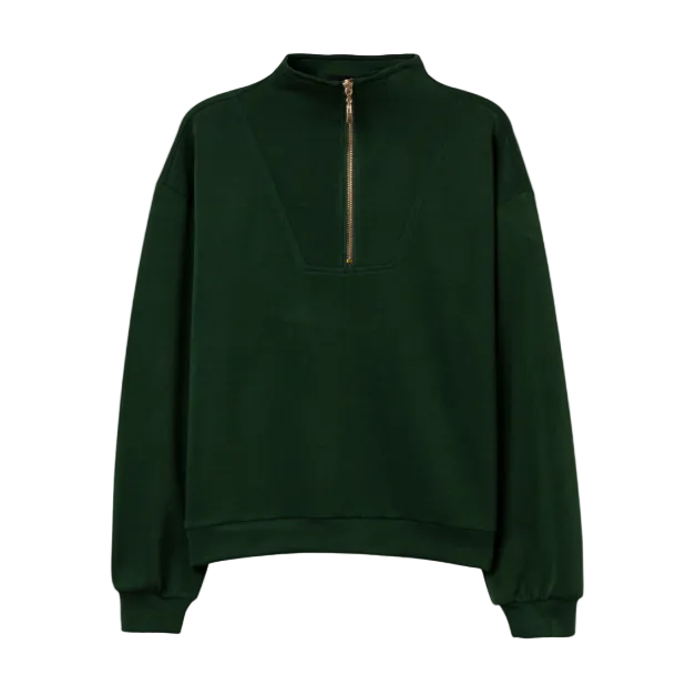 Tiffosi Womens 1/4 Zip Pippen Green