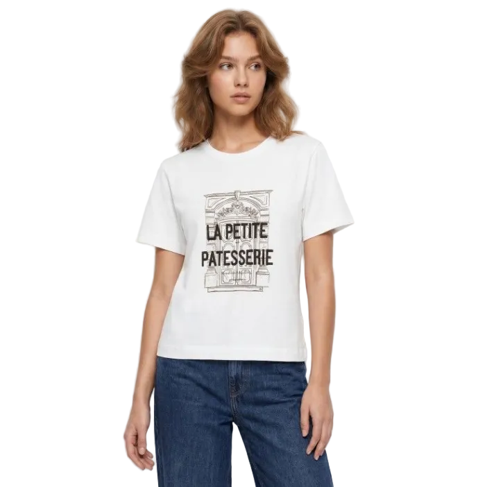 Tiffosi women's off-white graphic t-shirt