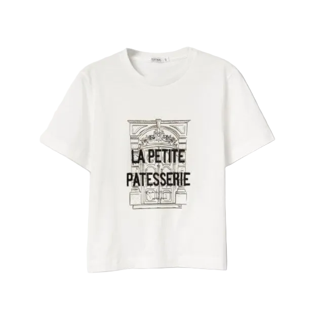 Tiffosi women's off-white graphic t-shirt