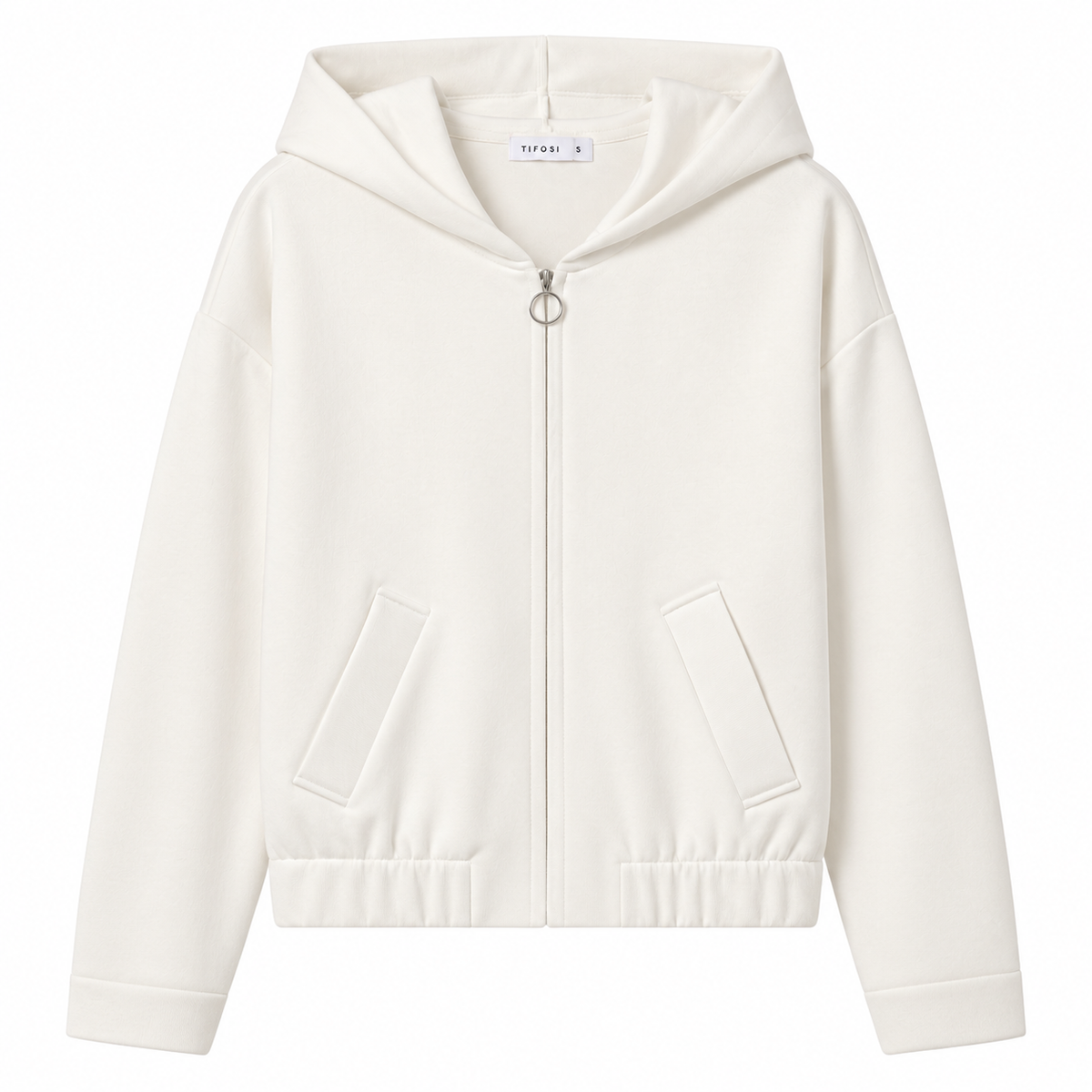 Tiffosi women's Pam off-white hooded zip jacket