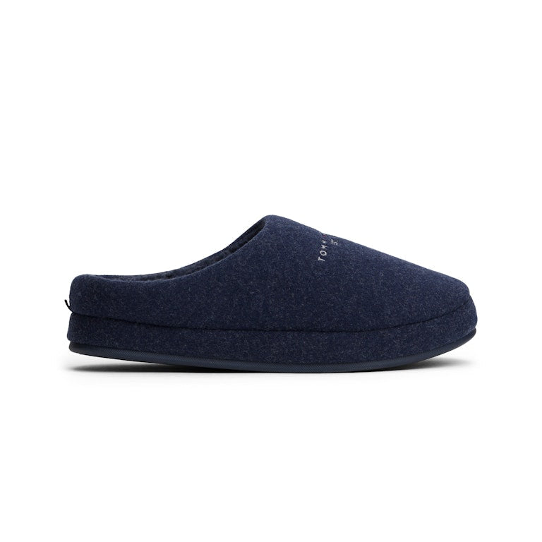 Tommy Hilfiger Mens Slippers Felt House Shoe Desert Sky - FM0FM05614 DW5