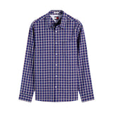 Tommy Jeans Mens Shirt Poplin Pattern Deep Marine Small Check