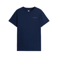 Tommy Jeans Mens T-Shirt Slim Linear Chest Dark Blue