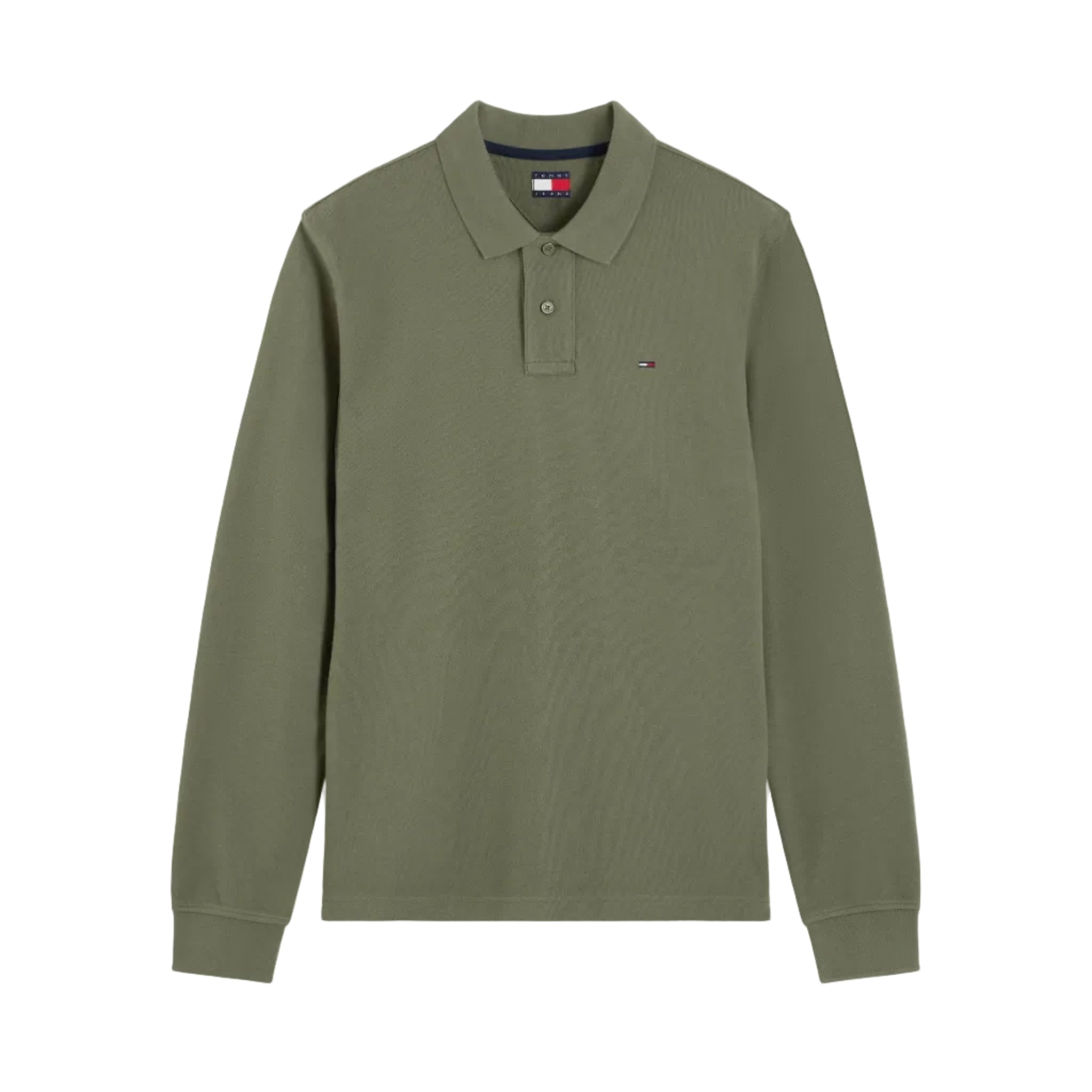 Tommy Jeans Mens Polo Essential Long Sleeve Rocky Mountain
