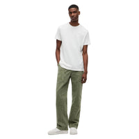 Tommy Jeans Mens T-Shirt Slim Linear Chest Ecru