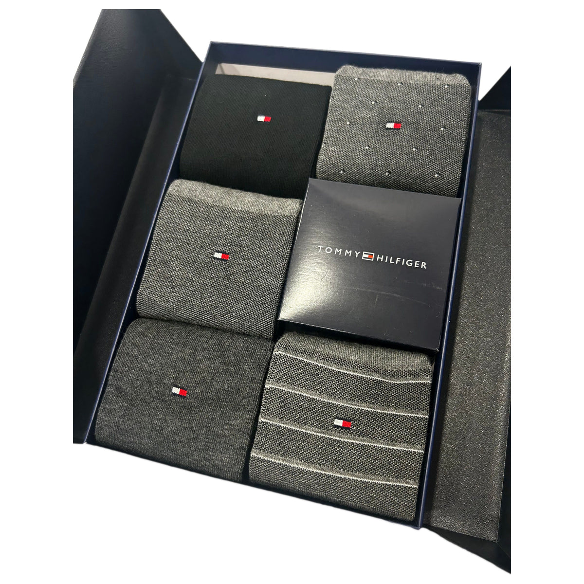Tommy Hilfiger Mens 5 Pack Socks Dark Grey Melange