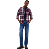 Tommy Hilfiger Men's Tjm Regular Flannel Check Shirt Calypso Berry Check