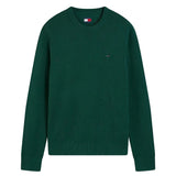 Tommy Jeans Mens Sweater Slim Essential Velvet Green