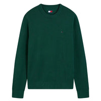 Tommy Jeans Mens Sweater Slim Essential Velvet Green
