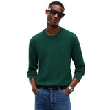 Tommy Jeans Mens Sweater Slim Essential Velvet Green