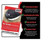 Trainer Armour Big Toe Hole Preventer Black
