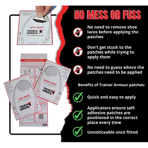 Trainer Armour Big Toe Hole Preventer Black