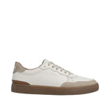 Rieker men's white suede lace-up trainer