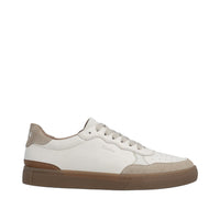 Rieker men's white suede lace-up trainer