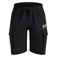 Under Armour Boys Vibe Woven Cargo Shorts Black/White