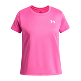 Under Armour Girls Short Sleeve Tech Tee Pink Frenzy/White
