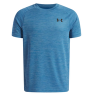 Under Armour Boys Textured Short Sleeve T-Shirt Aegean Blue/Black
