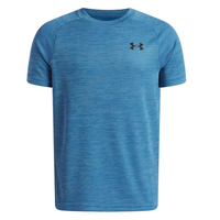 Under Armour Boys Textured Short Sleeve T-Shirt Aegean Blue/Black