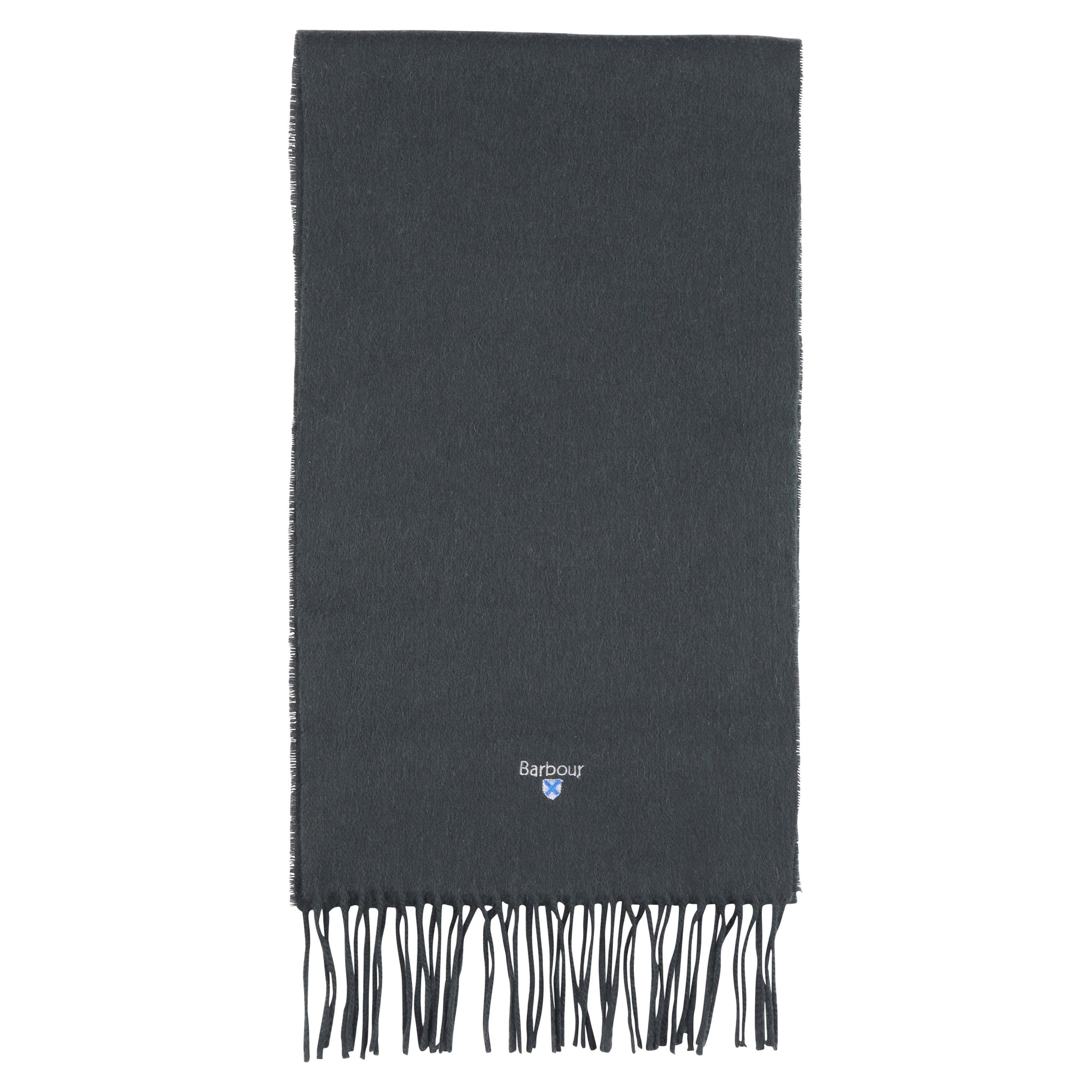 Barbour Unisex Scarf Plain Lambswool Forest Green