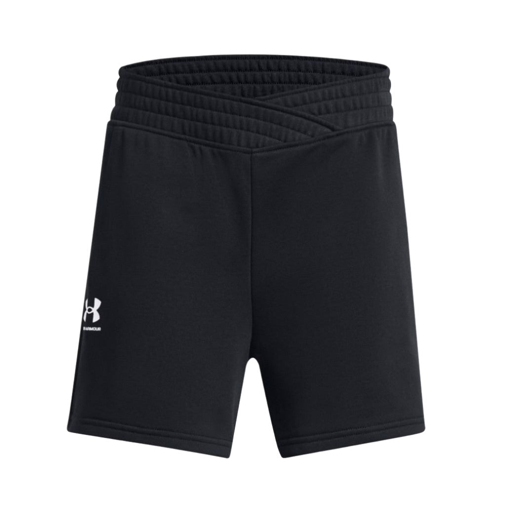 Under Armour Youth Girls Rival Terry CrossOver Shorts Black