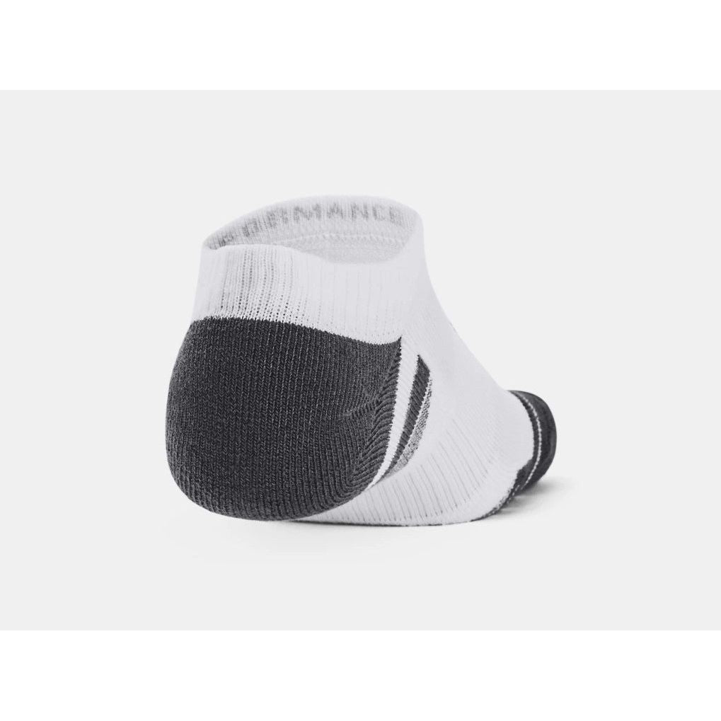Under Armour Unisex Performance Tech 3 Pack Socks White/Steel