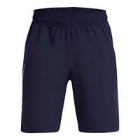 Under Armour Boys Shorts Woven Wordmark Midnight Navy