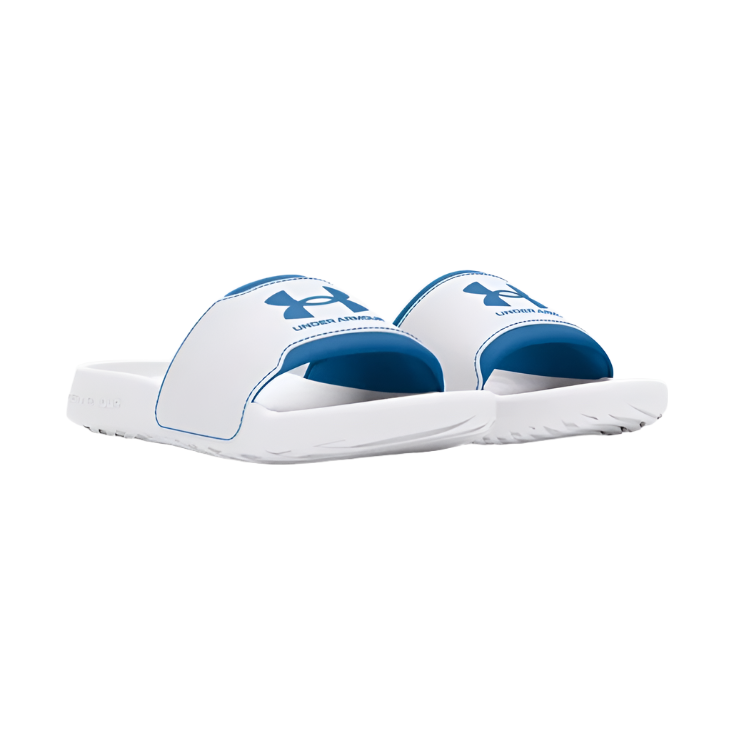 Under Armour Mens Ignite Select Slides White Blue