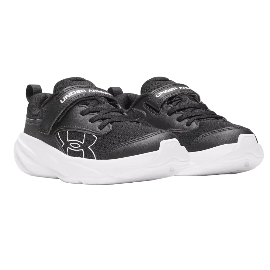 Under Armour boys' black and white trainer