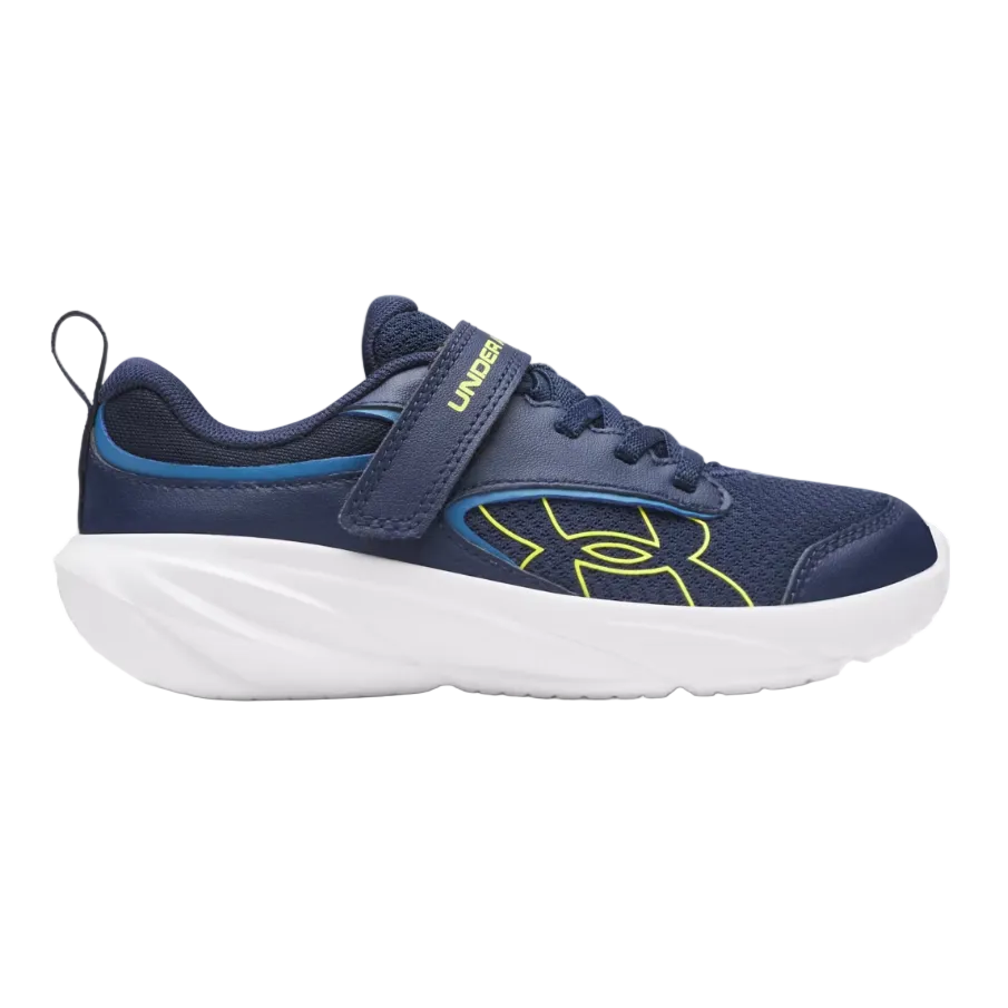 Under Armour boys' blue and yellow trainer
