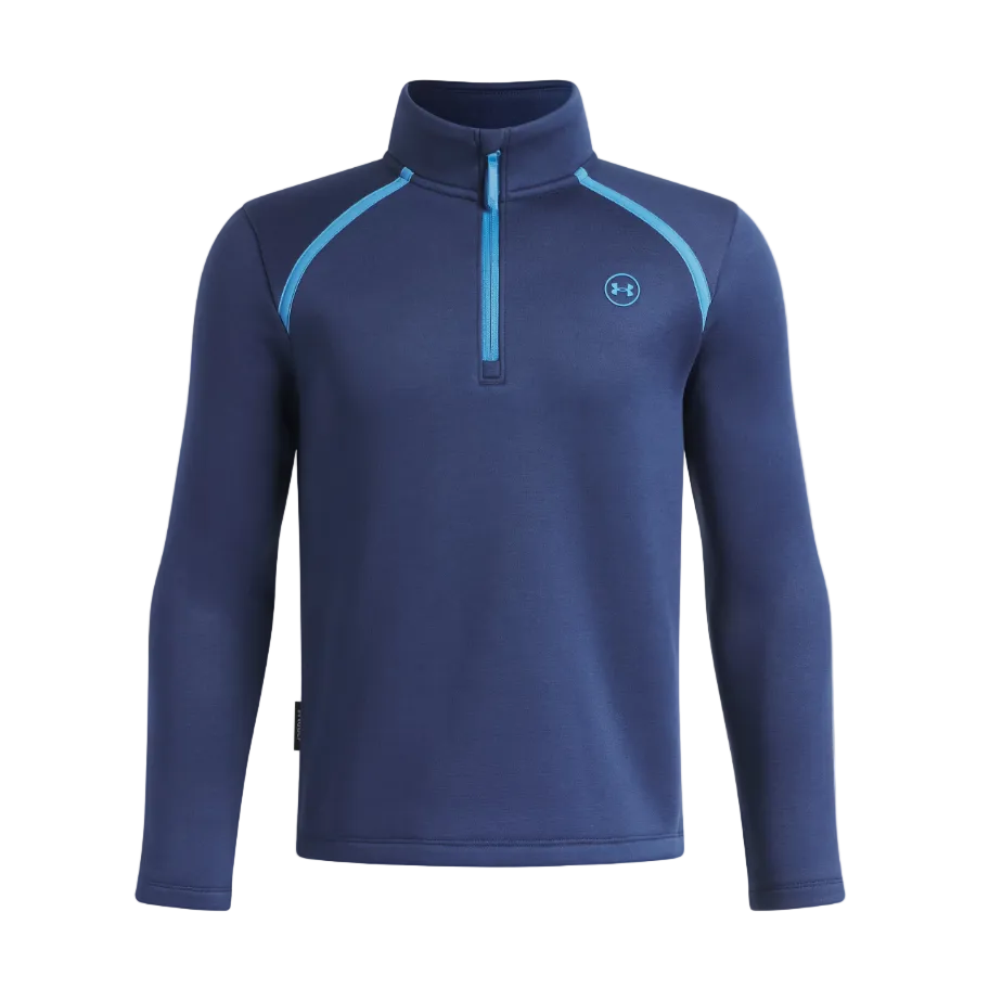 Under Armour Boys 1/4 Zip Drive Midlayer Academy/Aegean Blue