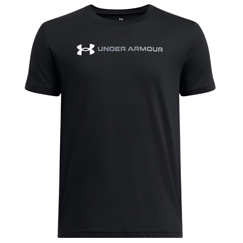 Under Armour boys' black and white cotton t-shirt