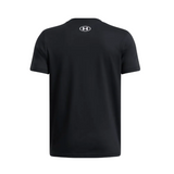 Under Armour Boys T-Shirt Logo Wordmark SS Black/White