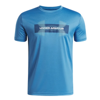Under Armour Boys T-Shirt Tech Graphic New 2 Aegean Blue/Blackout Navy/White