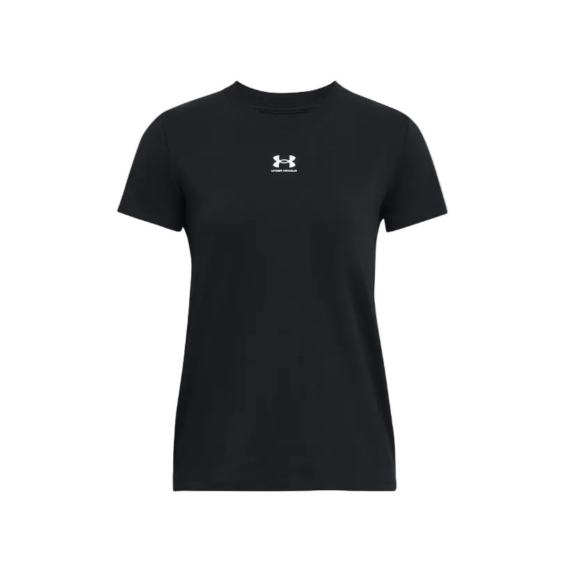 Under Armour Womens T-Shirt Rival Core SS Black/White